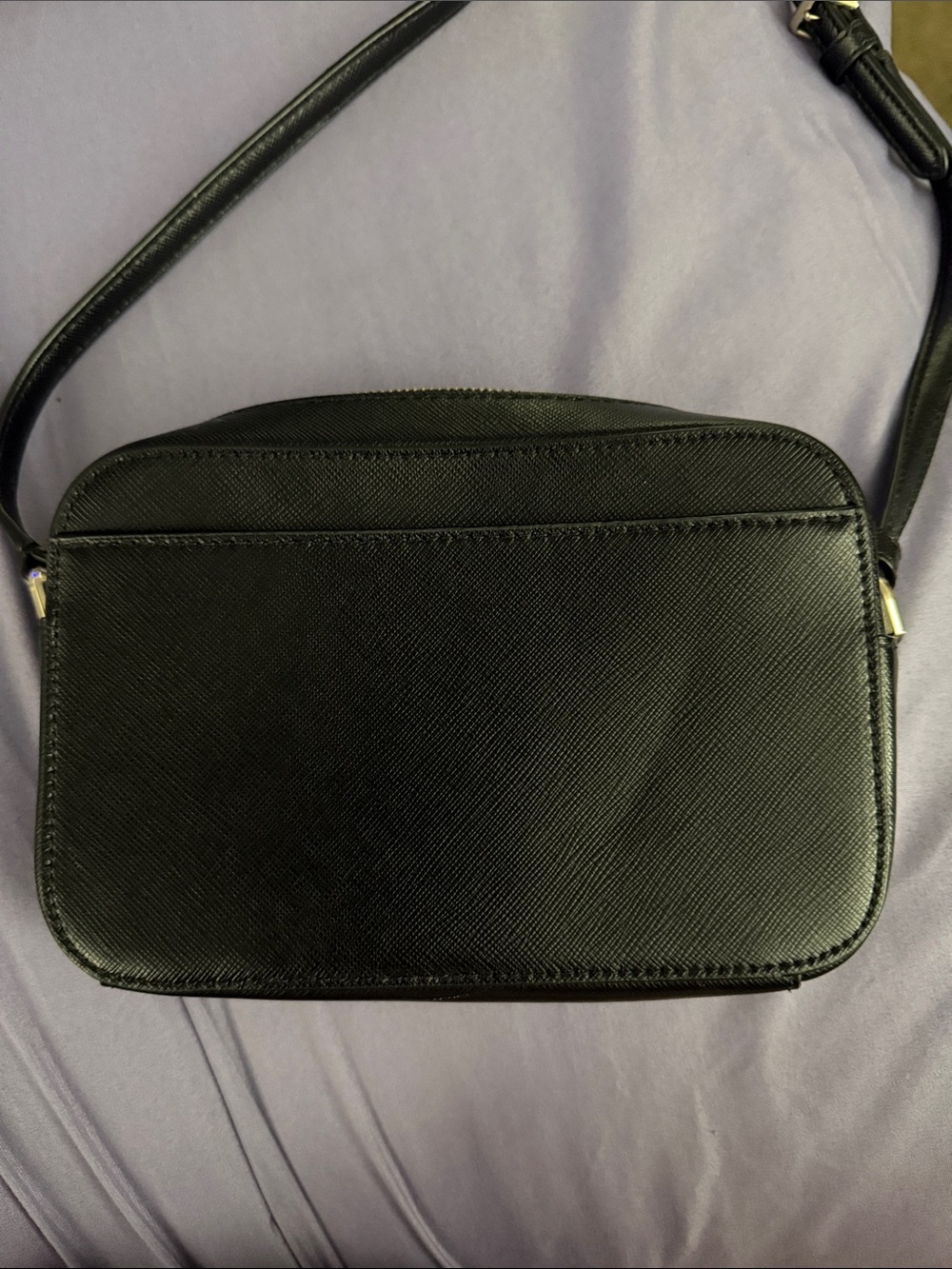 kate spade black leather crossbody bag with gold logo - Picture 3 of 5
